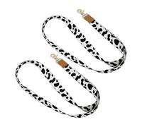 Auriselle 2 piezas giratorias 360 grados estampado de vaca cordón para teléfono cordón colgar al cuello llaves con mosquetón teléfonos móviles cordones identificación viajes conferencias uso diario