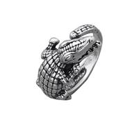 Auriselle 30mm Anillo de los Hombres Cocodrilo Vintage Vikingo Retro Anillo Pulgar Gothic Punk Joyería Regalos para Hombres Niños Padre