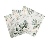 Auriselle 40 Servilletas Boho para Bodas Servilletas de Papel con Motivos Florales y Hojas Motivo Primaveral Decoración de Mesa Perfecta para Bodas, Cumpleaños, Fiestas y Aniversarios (33 x 33 cm)