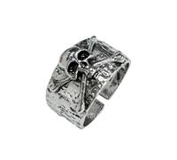 Auriselle Anillo de Hombre Ajustable Cráneo Vintage Vikingo Retro Abierto Anillo de Pulgar Gótico Joyería Regalos para Hombres Niños Padre