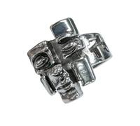 Auriselle Anillo de los Hombres Ajustable Cracked Máscara Patrón Vintage Vikingo Retro Geométrica Abierto Anillo Pulgar Gótico Joyería Regalos para Hombres Niños Padre