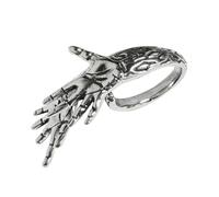 Auriselle Anillo de los Hombres Ajustable de Dos Manos Vintage Vikingo Retro Abierto Anillo de Pulgar Gótico Joyería Regalos para Hombres Niños Padre