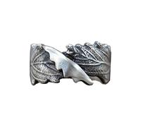Auriselle Anillo de los Hombres Ajustable Geométrica Hojas Estructuradas Vintage Vikingo Retro Anillo Abierto Anillo Pulgar Gothic Punk Joyería Regalos para Hombres Niños Padre