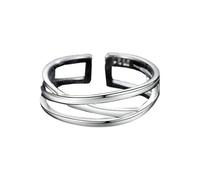 Auriselle Anillo de los hombres con Crosshatch Patrón, Geometría Abierto Ajustable Retro Vikingo Punk Gothic Joyería, Unisex Vintage Fiesta de Cumpleaños/Navidad Regalo para Hombres Niños Señoras
