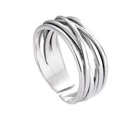 Auriselle anillo de los hombres con el patrón línea de talla, la geometría textura abierta ajustable retro gótico Punk Joyería, Vikingo Unisex Vintage Cumpleaños Regalo Navidad Hombres Niños Señoras