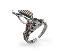 Auriselle Anillo para Hombre Ajustable Cabeza de Diablo Vintage Vikingo Retro Abierto Anillo para el Pulgar Gótico Joyería Regalos para Hombres Niños Padre