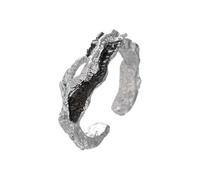 Auriselle Anillo para Hombre Ajustable Cenizas Vintage Vikingo Retro Abierto Irregular Anillo para el Pulgar Gótico Joyería Regalos para Hombres Niños Padre