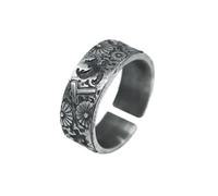 Auriselle Anillo para Hombre Ajustable Totem Andean Spirit Vintage Viking Retro Open Ring Anillo para el Pulgar Gothic Punk Joyería Regalos para Hombres Niños Padre