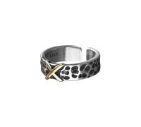 Auriselle Anillo vikingo para hombre con abertura y diseño de cruz ajustable, joya retro punk hip hop gótica unisex vintage, regalo de cumpleaños/Navidad para hombres, niños y mujeres