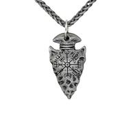 Auriselle Collares Con Colgantes Viking Compass Titanstahl Para Hombre, Collar De Cadena NóRdica Vintage para Hombres, Regalo Cadena Vikinga NóRdica Punk Para Hombre, Bronce Cuaresma 58 CM