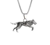 Auriselle Collares Vintage Viking Wolf Colgantes Hombre, Collares Hombres Lobo Celta Cadena Punk Hihop Collar Para Hombre, Regalo De Cadena Vikinga NóRdica Para Hombres, Cuaresma 60 CM