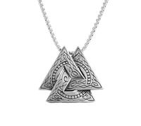 Auriselle Hombres Collar Totem Triángulo Colgante Vintage Vikingo Collar de Acero Inoxidable Retro Gótico Runas Colgante Joyería Regalos para Hombres Niños Padre Longitud 60cm