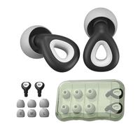 Auriselle Tapones para Dormir de Silicona Tapones Reutilizables con 35 db de Reducción de Ruido Tapones Blandos Puntas de Silicona Reemplazables 3 Tamaños(S,M,L), Negro
