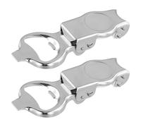 AURIVEE 2 Unidades Abrebotellas de Cerveza, Abridor de Botellas Plegable Acero Inoxidable - Para Hogar, Camping, Bares y Aire Libre