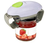 AURIVEE Abrelatas Eléctrico - Abre Tarros Automático Sin Esfuerzo, Ideal para el Hogar, Accesorio de Cocina para Todos, a Pilas (Blanco)