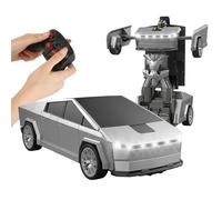 AURIVEE® Coche Teledirigido 2-en-1 Transformable Robot - Deformación Automática, Rotación 360° Deriva, Tecnología 2.4G Hz Multijugador, Efectos Luminosos, Recargable
