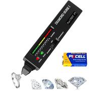 AURIVEE Probador de Diamantes Lápiz Profesional - Probador de Joyas Portátil con Sensor Térmico & Pantalla LED, Detección Rápida 0,5s para Valoración Joyas, Prueba Oro & Verificación Piedras