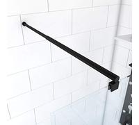 AURLANE - Barra de fijación extensible de 70 a 100 cm, color negro mate para ducha a ras de suelo - Fijación de pared