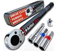 Aurlloct Juego de Chave Dinamométrica 3/8", 5-70 Nm Llave Dinamométrica, Extensión de 7,5 cm, Vaso para Bujías de 14 y 16 mm, Adaptador de 3/8" a 1/4", Precisione ± 3%, para Coche y Moto