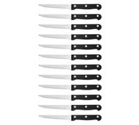 AURMOO Juego de Cuchillos de Carne, Cuchillos para Bistec, 12 Unidad, Cubiertos para Bistec de Cocina, Cubiertos Acero Inoxidable, Cuchillo para Bistec, Cuchillos de Mesa Chuleteros