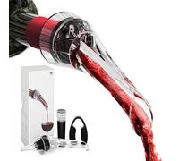 AUROAY Set de Decantador de Vino con Tapón de Vacío y Cortador 2 en 1 Vertedor de Vino con Aireado Accesorios para Beber Vino