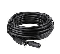 Auroh Cable de extensión de alimentación CCTV de 3 Metros de 2,1 x 5,5 mm CC 12 V Negro Macho a Hembra, Cable Extensor Adaptador de Fuente de alimentación para cámaras de Seguridad CCTV, DVR, Tiras