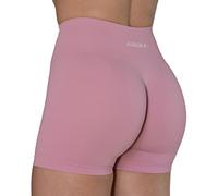 AUROLA Dream Collection - Pantalones Cortos de Entrenamiento para Mujer, Cintura Alta, Pantalones Cortos Deportivos sin Costuras, Malva (Mauve Mist), M