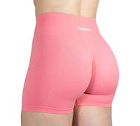 AUROLA Dream Collection - Pantalones Cortos de Entrenamiento para Mujer, Cintura Alta, Pantalones Cortos Deportivos sin Costuras, Chicle, M