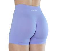AUROLA Dream Collection - Pantalones Cortos de Entrenamiento para Mujer, Cintura Alta, Pantalones Cortos Deportivos sin Costuras, Jacaranda, XL