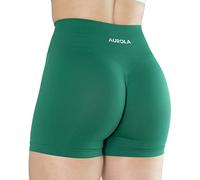 AUROLA Dream Collection - Pantalones Cortos de Entrenamiento para Mujer, Cintura Alta, Pantalones Cortos Deportivos sin Costuras, Aventurine, XS