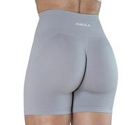 AUROLA Intensify Pantalones Cortos de Entrenamiento para Mujer, sin Costuras, para Gimnasio, Yoga, Correr, Deportes, Ejercicio Activo, Fitness, Gotas de Lluvia, M