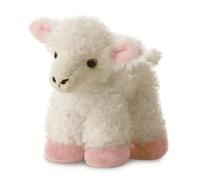 Aurora World Animal Aurora, 12768, Mini Cordero Flopsie 20 cm, Felpa, Rosa y Blanco, Color Pink and White, Small