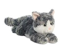 Aurora, 31538, Flopsies Lily Cat, 12", Juguete Suave, Gris y Blanco