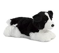 Aurora, 31566, Flopsies Border Collie, 12 Pulgadas, Suave Juguete, Negro y Blanco