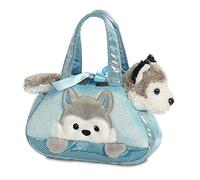 AURORA, 32789, Fancy PAL, Peek-A-Boo Husky Dog, 8 Pulgadas, Juguete Suave, Azul y Gris