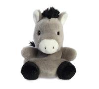 Aurora World Oso Aurora, 33529, Palm Pals Eli The Donkey, 13 cm, Peluche, Gris, Color Grey