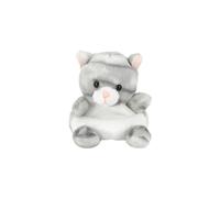 AURORA 33614 Palm Pals Silver Kitty Cat Peluche de 5 pulgadas, gris y blanco