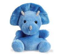 Aurora World, hangtag Dinosaurio Aurora, 33616, Palm Pals Tank Triceratops, 13cm, Peluche, Azul, Color