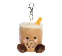 AURORA 34123, Palm Pals - Té lechoso Boba con clip, 10 cm, juguete suave, marrón
