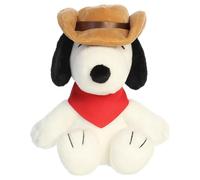 Aurora Adorable animal de peluche de Snoopy de Peanuts, juguetes con licencia oficial para todos los fans de Snoopy, regalo nostálgico para adultos y celebraciones de cumpleaños, blanco, 8 pulgadas