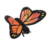 Aurora® Adorable animal de peluche Miyoni® de mariposa monarca, detalle realista, compañía entrañable, naranja, 13 pulgadas