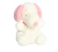 Aurora Adorable animal de peluche Snoopy Palm Pals de Peanuts, juguetes con licencia oficial para todos los fans de Snoopy, regalo nostálgico para adultos y día de San Valentín, rosa y blanco, 5