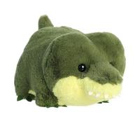 Aurora® Adorable animal de peluche Spudsters™ August Alligator™, forma redonda que hace que sea cómodo para niños de todas las edades y adultos amantes de los animales, color verde, 10 pulgadas