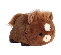 Aurora® Adorable animal de peluche Spudsters™ Hudson Horse™ - Abrazos reconfortantes - Abalorio juguetón - Marrón 10 pulgadas