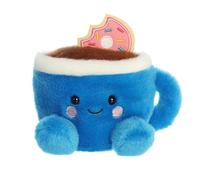 Aurora Adorable Palm Pals Tariq Coffee & Donut Animal de peluche, divertido peluche coleccionable para niños y adultos coleccionistas, perfecto para decorar habitaciones y regalos de cumpleaños, azul