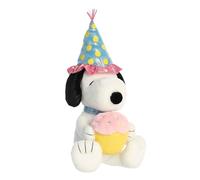 Aurora® Adorable Peanuts® Birthday Snoopy™ - Animal de Peluche, Juguetes con Licencia Oficial para Todos los Fans de Snoopy, Regalo nostálgico para Adultos y Celebraciones de cumpleaños, 12 Pulgadas
