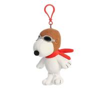 Aurora® Adorable Peanuts® Flying Ace - Animal de Peluche con Clip, Juguetes con Licencia Oficial para Todos los Fans de Snoopy, Regalo nostálgico para Adultos y Celebraciones de cumpleaños, Color