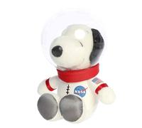 Aurora® Adorable Peanuts® Space Suit Snoopy con casco de peluche - Juguetes con licencia oficial para todos los fans de Snoopy - Regalo nostálgico para adultos y celebraciones de cumpleaños - Blanco