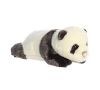 Aurora® Adorable peluche Miyoni® Tots Baby Panda - Detalles realistas que hacen un compañero preciado, perfecto para decorar dormitorios o aulas, blanco y negro, 11 pulgadas