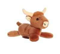 Aurora Adorable Shoulderkins Haddow Highland Cow Animal de peluche, divertido amigo que puede ir a todas partes contigo, perfecto para niños de más de 3 años y disfraces, marrón, 6 pulgadas
